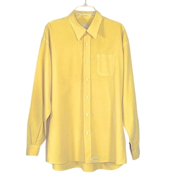 Ted Baker of London Men’s Gold Checked Dress Shirt Size 5 = US Size XL - Picture 1 of 9